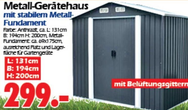 Fabelhafte Geratehaus Metall Toom Ebenbild