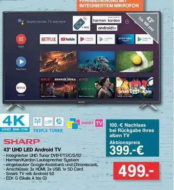 Famila Nord Ost Sharp 43'' Uhd Led Android Tv Angebot