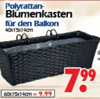 Wreesmann Polyrattan Blumenkasten für den Balkon Angebot