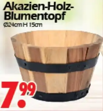 Wreesmann Akazien-Holz-Blumentopf Angebot