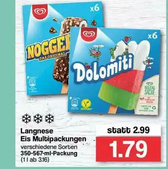 Famila Nord Ost Langnese Eis Multipackungen Angebot