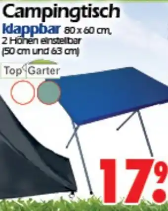 Wreesmann Campingtisch klappbar 80 x 60 cm Angebot