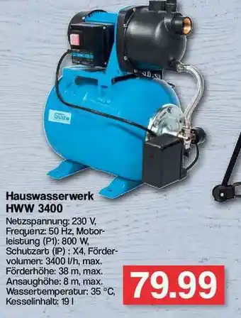 Famila Nord Ost Hauswasserwerk HWW 3400 Angebot