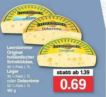 Famila Nord Ost Leerdammer Original Holländischer Schnittkäse, Léger Oder Delacreme Angebot