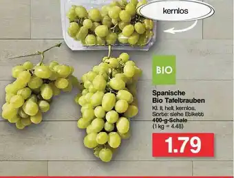 Famila Nord Ost Spanische Bio Tafeltrauben Angebot