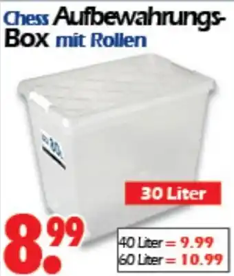 Wreesmann Chess Aufbewahrungs Box mit Rollen 30 Liter Angebot