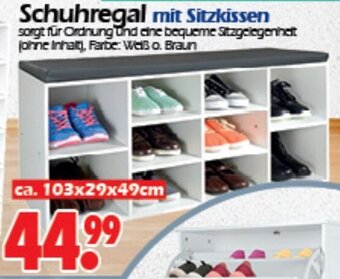 Wreesmann Schuhregal mit Sitzkissen Angebot
