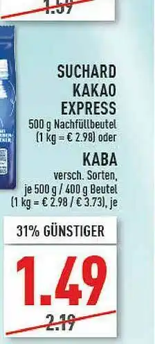 Marktkauf Suchard Kakao Express Oder Kaba Angebot