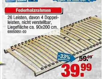 SB Lagerkauf Federholzrahmen Angebot