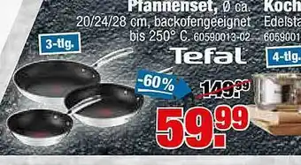 SB Lagerkauf Pfannenset Tefal Angebot