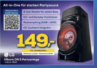 Euronics Berlet Lg Xboom On 5 Partyanlage Angebot