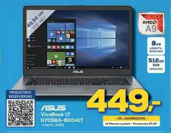 Euronics Berlet Asus Vivobook 17 D705ba-bx041t Angebot