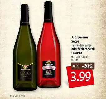 Kupsch J Oppmann Secco Oder Weincocktail Cassisco Angebot