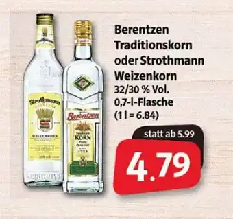 Markant Markt Berentzen Traditionskorn Oder Strothmann Weizenkorn Angebot