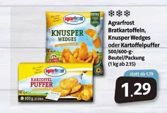 Markant Markt Agrarfrost Bratkartoffeln, Knusper Wedges Oder Kartoffelpuffer Angebot