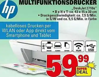 Marktkauf Hp Multifunktionsdrucker Deskjet 2710e Angebot