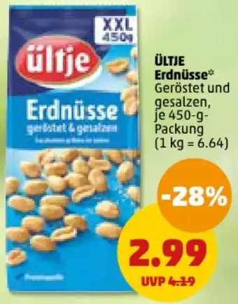 PENNY ÜLTJE Erdnüsse 450-g-Packung Angebot