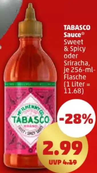 PENNY TABASCO Sauce 256-ml-Flasche Angebot