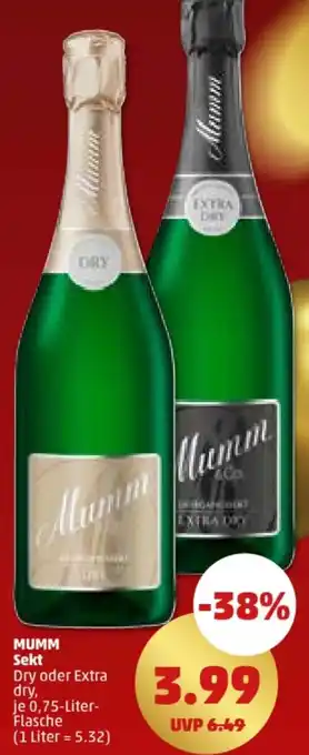 PENNY MUMM Sekt 0,75-Liter-Flasche Angebot