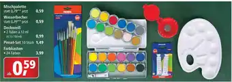 Pfennigpfeiffer Mischpalette, Wasserbecher, Pinsel Set, Farbkasten Angebot