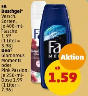 PENNY FA Duschgel 400 ml oder Deo 250 ml Dose Angebot