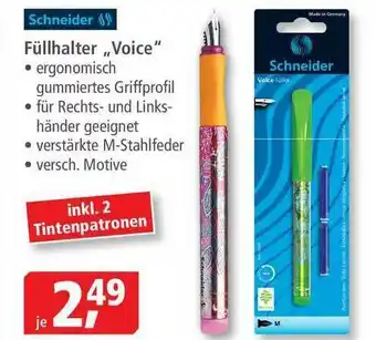 Pfennigpfeiffer Schneider Füllhalter „voice” Angebot