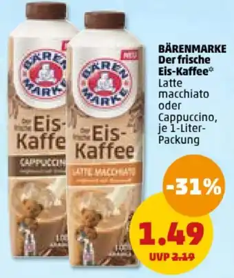 PENNY BÄRENMARKE Der frische Eis-Kaffee 1 Liter Packung Angebot