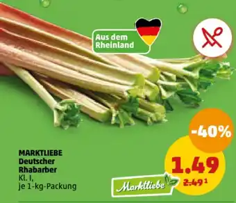 PENNY MARKTLIEBE Deutscher Rhabarber 1 kg Packung Angebot