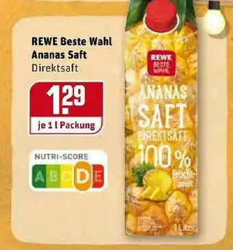 REWE Kaufpark Rewe Beste Wahl Ananas Saft Angebot