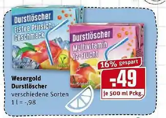 REWE Kaufpark Wesergold Durstlöscher Angebot