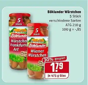 REWE Kaufpark Böklunder Würstchen Angebot