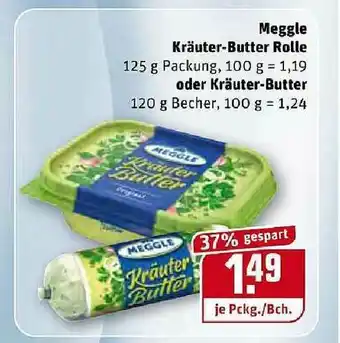 REWE Kaufpark Meggle Kräuter-butter Rolle Oder Kräuter-butter Angebot