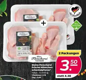 NETTO Meine Fleischerei Frische Hähnchenschenkelpfanne Angebot