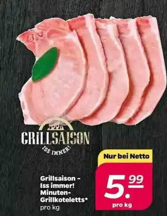 NETTO Grillsaison Minuten-grillkoteletts Angebot