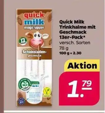 NETTO Quick Milk Trinkhalme Mit Geschmack 13er-pack Angebot