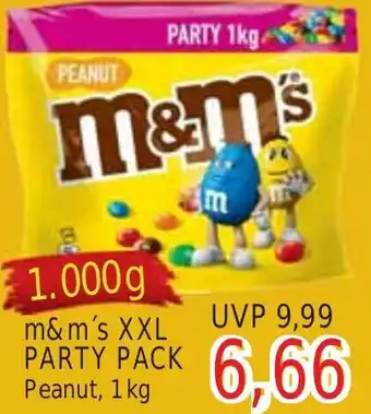 Wiglo Wunderland m&m's XXL UVP 9,99 PARTY PACK Peanut, 1kg Angebot