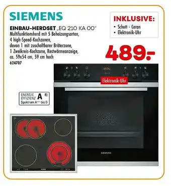 Möbel Kraft Siemens Einbau-herdset Angebot