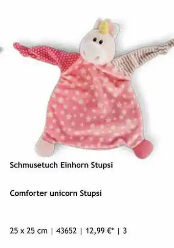 Nici Schmusetuch Einhorn Stupsi Angebot