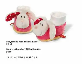 Nici Babyschuhe Hase Tilli Mit Rassel Angebot