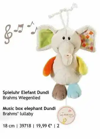 Nici Spieluhr Elefant Dundi Brahms Wiegenlied Angebot