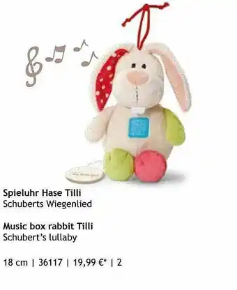 Nici Spieluhr Hase Tilli Schuberts Wiegenlied Angebot