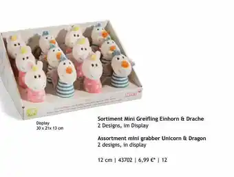 Nici Sortoment Mini Greifling Einhorn & Drache Angebot