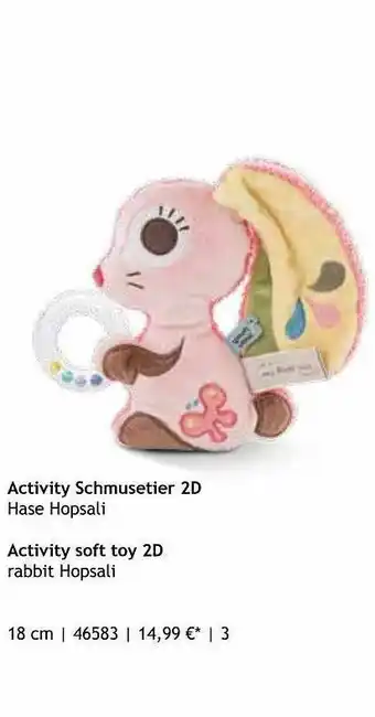 Nici Activity Schmusetier 2d Hase Hopsali Angebot