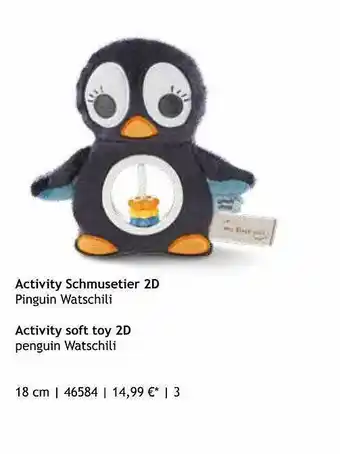 Nici Activity Schmusetier 2d Pinguin Watschili Angebot