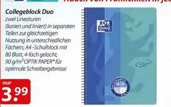 Magro Collegeblock Duo Angebot