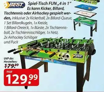 Magro Best Spiel Tisch Fun „4 In 1” Angebot