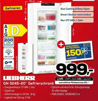 Euronics XXL Liebherr Gn 3245-20 Gefrierschrank Angebot