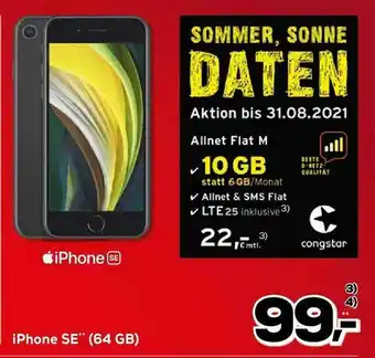 Euronics XXL Iphone Se 64gb Mit Congstar Allnet Flat M Angebot