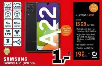 Euronics XXL Samsung Galaxy A22 Mit Otelo Allnet-flat Classic Angebot