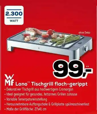 Euronics XXL Wmf Lono Tischgrill Flach-gerippt Angebot